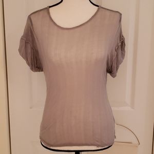 Intimately Free People Grey Sheer Top